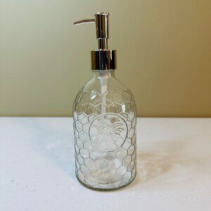 Glass Rooster Soap Dispenser With Plastic Pump